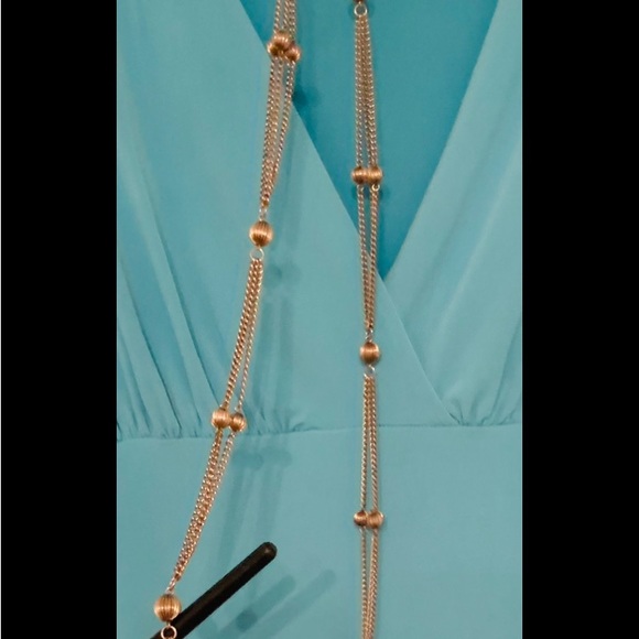 25” Long 3 Strand Vintage Station Necklace with Ribbed Round Beads - Picture 5 of 11